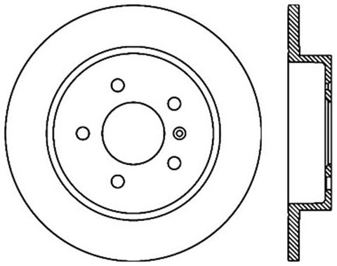 StopTech 06-11 Cadillac DTS Rear Left Cyro Slotted Sport Brake Rotor