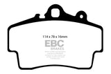 EBC 97-99 Porsche Boxster (Cast Iron Rotors only) 2.5 Yellowstuff Front Brake Pads