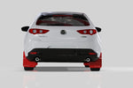 Rally Armor 2019+ Mazda3 GT Sport Hatch UR Black Mud Flap w/ White Logo