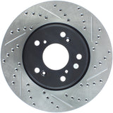 StopTech 09-10 Acura TSX/ 08-10 Honda Accord Coupe Left Front Slotted & Drilled Rotor