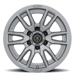 ICON Vector 6 17x8.5 6x5.5 0mm Offset 4.75in BS 106.1mm Bore Titanium Wheel