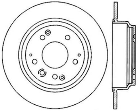 StopTech Power Slot 91-95 Acura Legend / 96-98 RL / 95-98 Honda Odyssey Left Rear Cryo Slotted Rotor