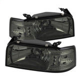 Spyder Ford F150 92-96/Ford Bronco 92-96 1PC LED ( LEDs)Crystal Headlights Smke HD-YD-FB92-1PC-SM