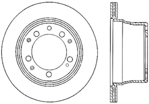 StopTech 87-89 Porsche 944 (Exc Turbo) Drilled and Slotted Left Rear Rotor