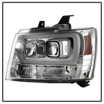 Spyder 07-14 Chevy Suburban/1500/2500/Tahoe V2 Projector Headlights Chrome PRO-YD-CSUB07V2-DRL-C