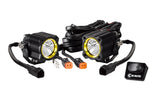 KC HiLiTES FLEX Single LED Light 10w Spread Beam (Pair Pack System) - Black