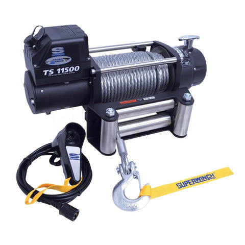 Superwinch 11500 LBS 12 VDC 3/8in x 84ft Steel Rope Tiger Shark 11500 Winch