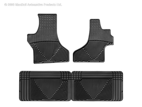 WeatherTech 85-05 Chevrolet Astro Van Front and Rear Rubber Mats - Black