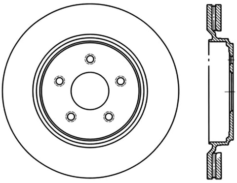 Stoptech 06-08 Cadillac XLR-V Supercharged / 06-09 Corvette (Z51) Rear High Carbon Cryo Rotor
