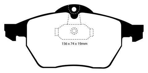 EBC 99-02 Saab 9-3 Convertible Yellowstuff Front Brake Pads