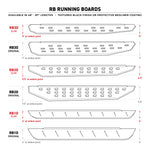 Go Rhino RB10 Running Boards - Bedliner - 80in