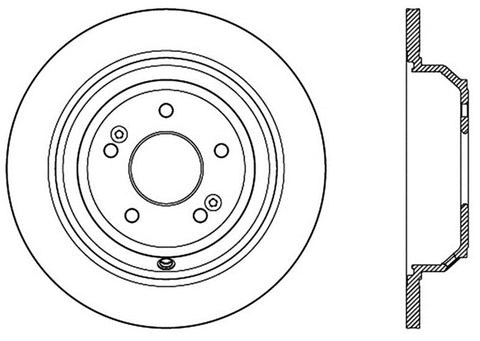 StopTech Power Slot 09-11 Hyundai Genesis 3.8L Sedan Rear Left Slotted Rotor