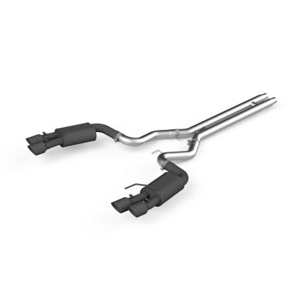 MBRP Armor BLK Cat-Back Exhaust; Street Version 18-23 Mustang GT w/o Active Exhaust