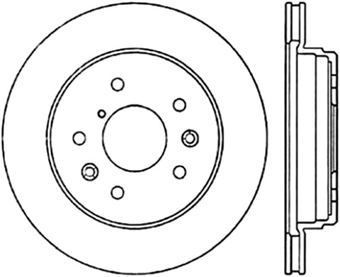 StopTech 86-91 Mazda RX7 Turbo Right Rear Slotted Sport Cryo Brake Rotor