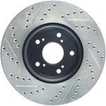 StopTech 09-10 Acura TSX/ 08-10 Honda Accord Coupe Left Front Slotted & Drilled Rotor