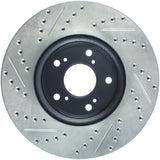 StopTech 09-10 Acura TSX/ 08-10 Honda Accord Coupe Left Front Slotted & Drilled Rotor