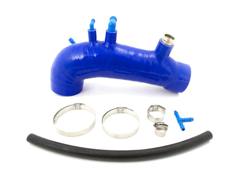 AVO Silicone Turbo Inlet Pipe 3in Outlet - 06-14 Subaru WRX / 2004+ Subaru STI - Blue