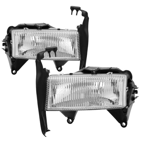 xTune Dodge Dakota 1997-2004 / Durango 1998-2004 OEM Style Headlights - Chrome HD-JH-DDAK97-C