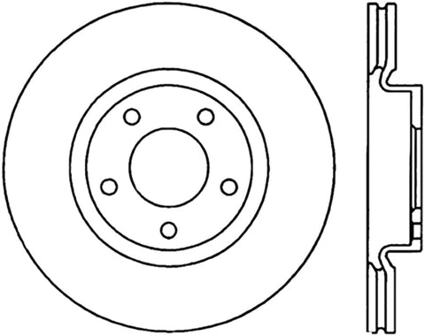 StopTech Power Slot 04-10 Mazda 3 / 06-09 Mazda 5 Cryo Slotted Right Front Rotor