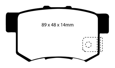 EBC 97 Acura CL 2.2 Redstuff Rear Brake Pads