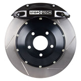 StopTech 87-93 Ford Mustang Front BBK w/ Black ST-40 Calipers Slotted 332x32mm Rotors/Pads/SS Lines