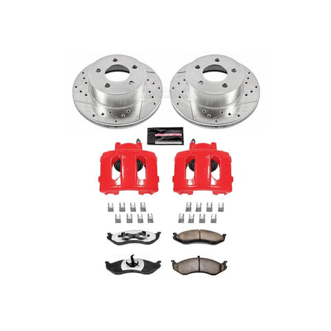 Power Stop 90-99 Jeep Cherokee Z36 Truck and Tow Kit w/ Calipers - Front