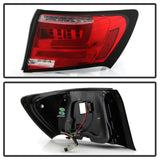 Spyder 08-11 Subaru Impreza WRX 4DR LED Tail Lights - Red Clear ALT-YD-SI084D-LED-RC