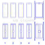 King Chevrolet 396-502 Gen IV/V/VI Main Bearing Set (Size 030)