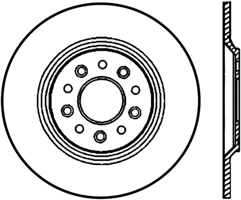 StopTech 08-14 Ford Taurus Rear Right Cryo Slotted Sport Brake Rotor