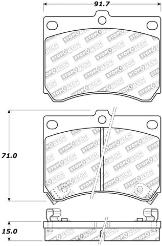 StopTech Street Touring 91-03 Ford Escort ZX2 / 92-95 Mazda MX-3 Front Brake Pads