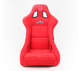 NRG FRP Bucket Seat ULTRA Edition - Large (Red Alcantara/Gold Glitter Back)