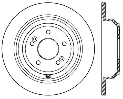 StopTech Power Slot 09-11 Hyundai Genesis 3.8L Sedan Rear Right Slotted Rotor