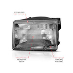 ANZO 1993-1998 Jeep Grand Cherokee Crystal Headlight Chrome (OE)