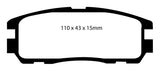 EBC 96-98 Acura SLX 3.2 Greenstuff Rear Brake Pads