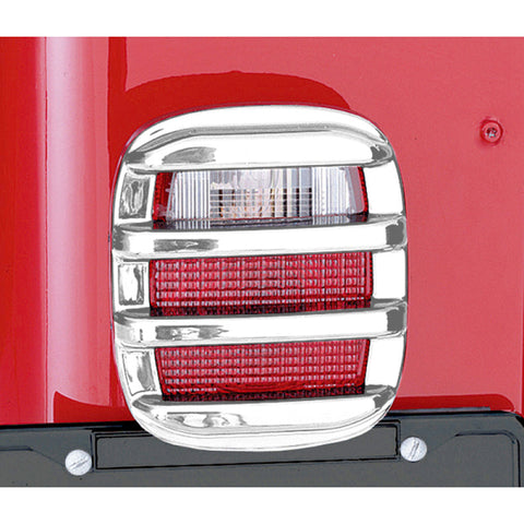 Rugged Ridge Tail Light Guards Chrome 76-06 Jeep CJ / Jeep Wrangler