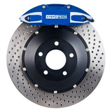 StopTech 14-15 Chevy Corvette Z51 Rear BBK w/ Blue ST-41 Calipers Drilled 355x32mm Rotors Pads