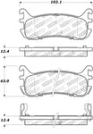 StopTech Street Touring 94-97/99-05 Miata w/ Normal Suspension Rear Brake Pads D636