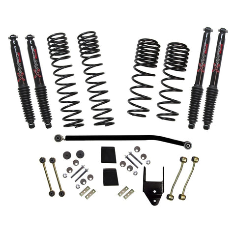 Skyjacker Diesel 3.5-4in Dual Rate Long Trvl Sus Lift Kit w/Blk MAX Shocks - 2020 Jeep JL 4WD Rub