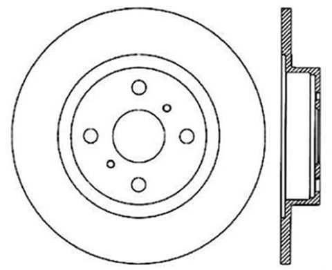 StopTech Power Slot 87-89 Toyota MR2/MR2 Spyder (Exc. Turbo) Rear Left Cryo Slotted Rotor