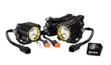 KC HiLiTES FLEX Single LED Light 10w Spot Beam (Pair Pack System) - Black