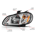 ANZO 2002-2014 Freightliner M2 LED Crystal Headlights (Pair)