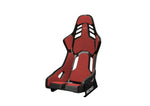 Recaro Podium (Large) CFK Carbon Fiber Left Hand Seat - Red Alcantara/Black Leather