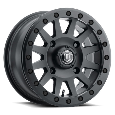 ICON Compression 15x7 4x136 38mm Offset 5+2 BS 111mm Bore Satin Black Wheel