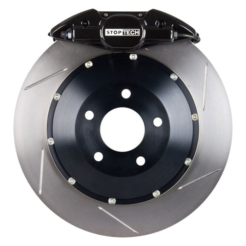StopTech 03-07 Honda Accord Rear BBK w/ Black ST-40 Calipers Slotted 328x28mm Rotors/Pads/SS Line