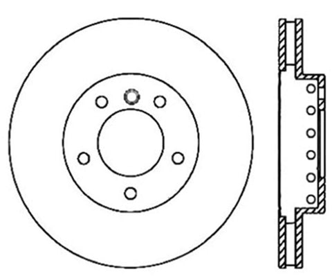 StopTech 08-10 BMW 535i / 06-10 BMW 550i Rright Rear Slotted Sport Brake Cryo Rotor