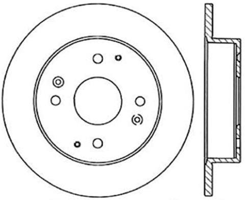 StopTech Cyro Slotted Sport Brake Rotor - Rear Left