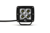 KC HiLiTES C-Series 3in. C3 LED Light 12w Flood Beam (Pair Pack System) - Black