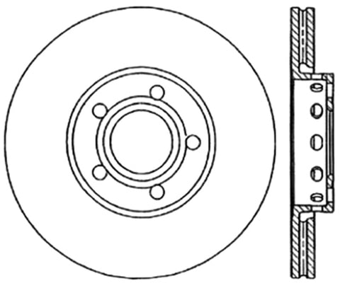 StopTech 96-7/04 Audi A4 / 95-01 A6 / 7/98-05 VW Passat Right Front Slotted and Drilled Cryo Rotor