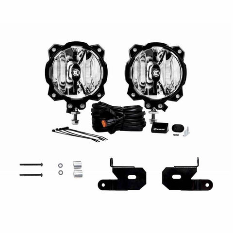 KC HiLiTES Jeep JL/JT A-Pillar/Cowl Mount Kit w/6in. Gravity LED Pro6 Driving Beam Lights