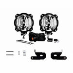 KC HiLiTES Jeep JL/JT A-Pillar/Cowl Mount Kit w/6in. Gravity LED Pro6 Spot Beam Lights